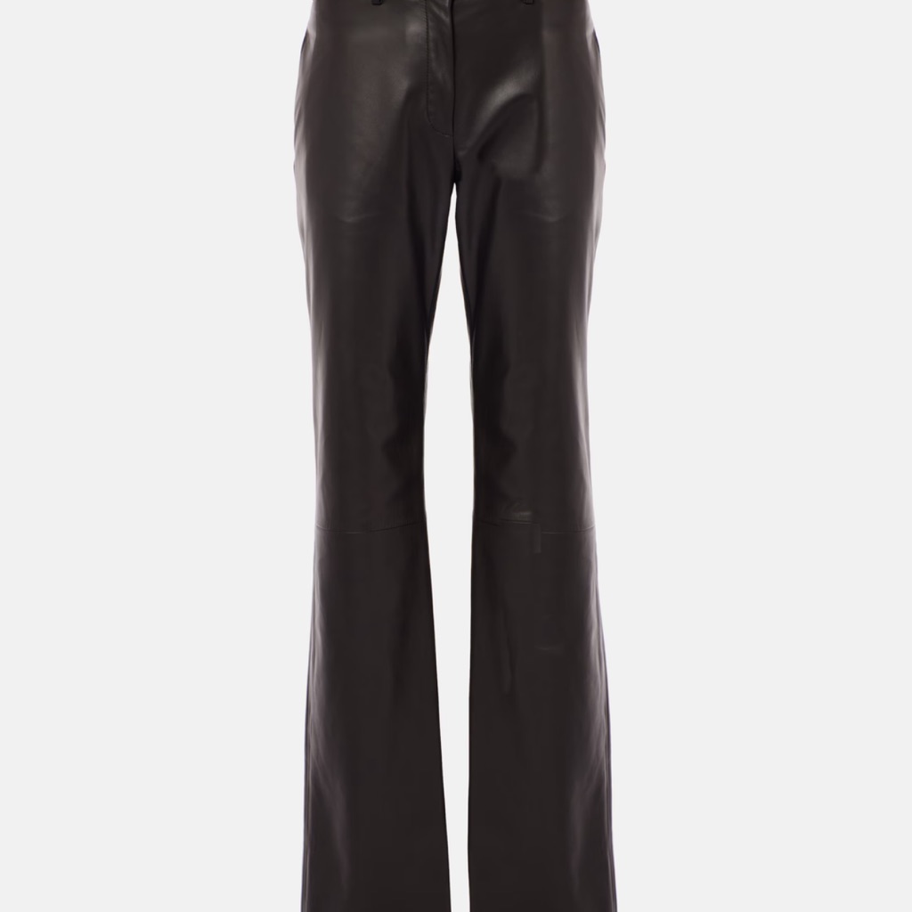 The Row Dark Brown Straight Leg Pants